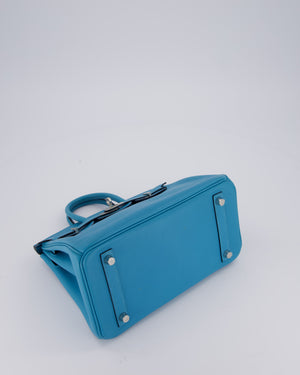 Hermès Birkin 25 Bag in Bleu Mykonos Swift Leather with Palladium Hardware