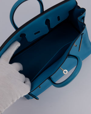 Hermès Birkin 25 Bag in Bleu Mykonos Swift Leather with Palladium Hardware
