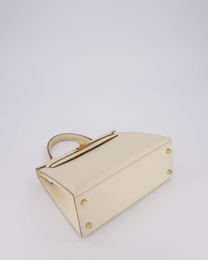 Hermès Kelly 25 Sellier Bag in Craie Epsom Leather with Gold Hardware&nbsp;