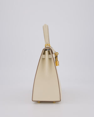 Hermès Kelly 25 Sellier Bag in Craie Epsom Leather with Gold Hardware&nbsp;