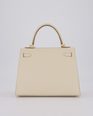 Hermès Kelly 25 Sellier Bag in Craie Epsom Leather with Gold Hardware&nbsp;