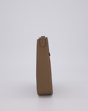 Hermès Mini Evelyne Sellier Bag in Etoupe Epsom Leather with Palladium Hardware