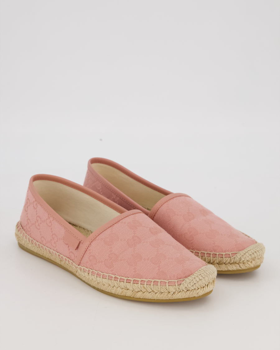 Gucci Pink GG Canvas Espadrille Size EU 36.5