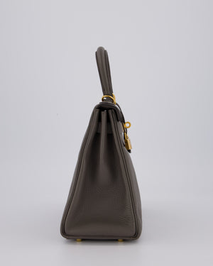 Hermès Kelly 28 Retourne Bag in Gris Etain Togo Leather with Gold Hardware