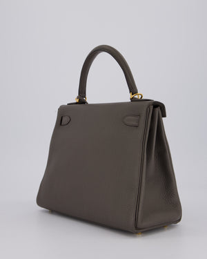 Hermès Kelly 28 Retourne Bag in Gris Etain Togo Leather with Gold Hardware