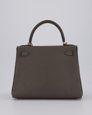 Hermès Kelly 28 Retourne Bag in Gris Etain Togo Leather with Gold Hardware