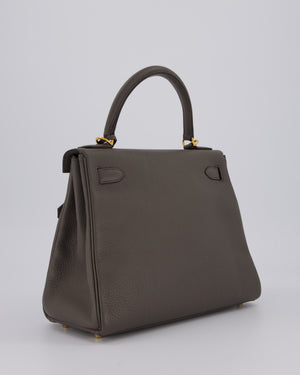 Hermès Kelly 28 Retourne Bag in Gris Etain Togo Leather with Gold Hardware