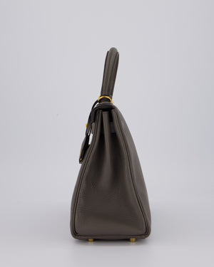 Hermès Kelly 28 Retourne Bag in Gris Etain Togo Leather with Gold Hardware