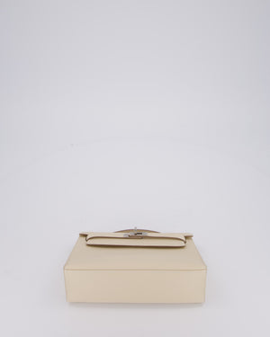 *SUPER RARE* Hermès Kelly Pochette in Craie Swift Leather with Palladium Hardware