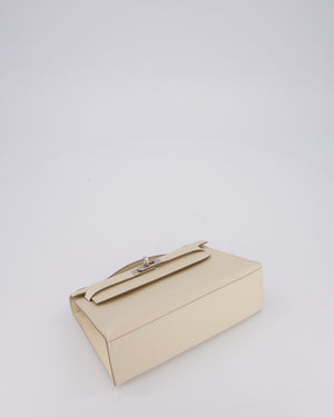 *SUPER RARE* Hermès Kelly Pochette in Craie Swift Leather with Palladium Hardware