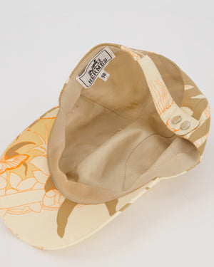 Hermès Jungle Love Davis Beige Silk Cap Size 58