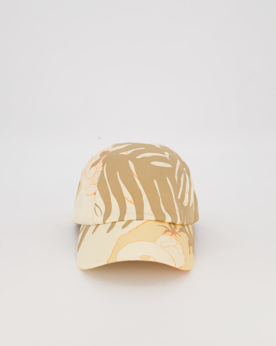 Hermès Jungle Love Davis Beige Silk Cap Size 58