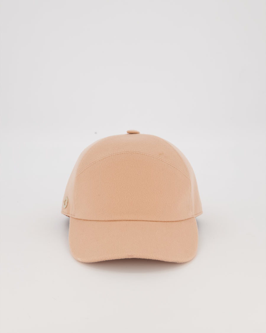 Loro Piana Blush Pink Storm System Cashmere Cap Size S