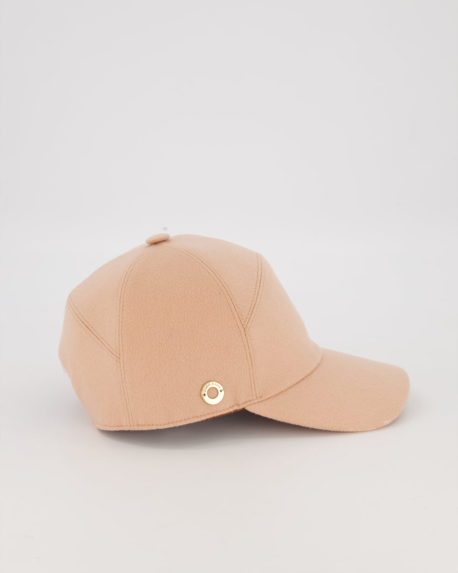 Loro Piana Blush Pink Storm System Cashmere Cap Size S