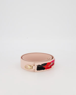 Christian Dior Pink Embellished Bag Strap