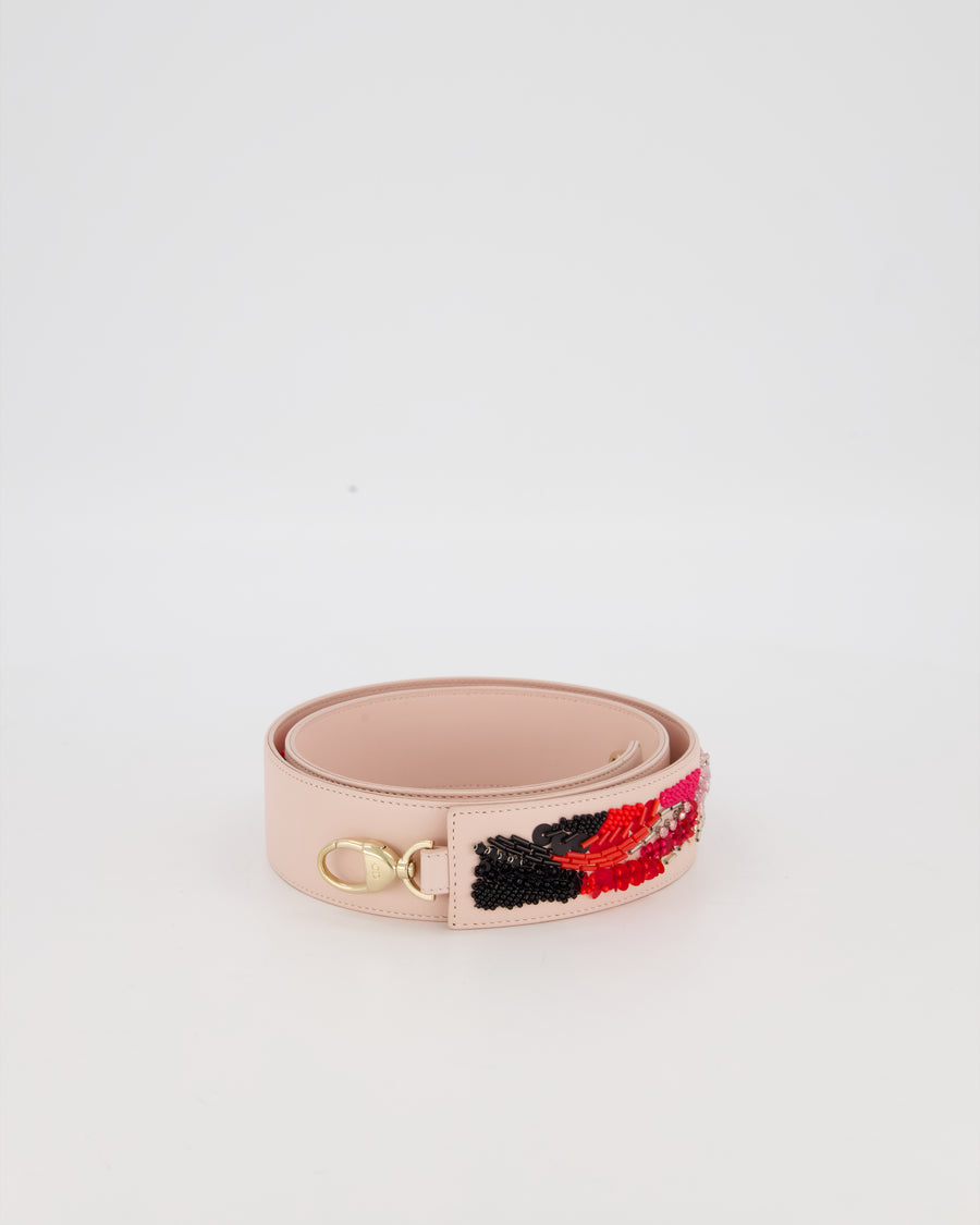 Christian Dior Pink Embellished Bag Strap