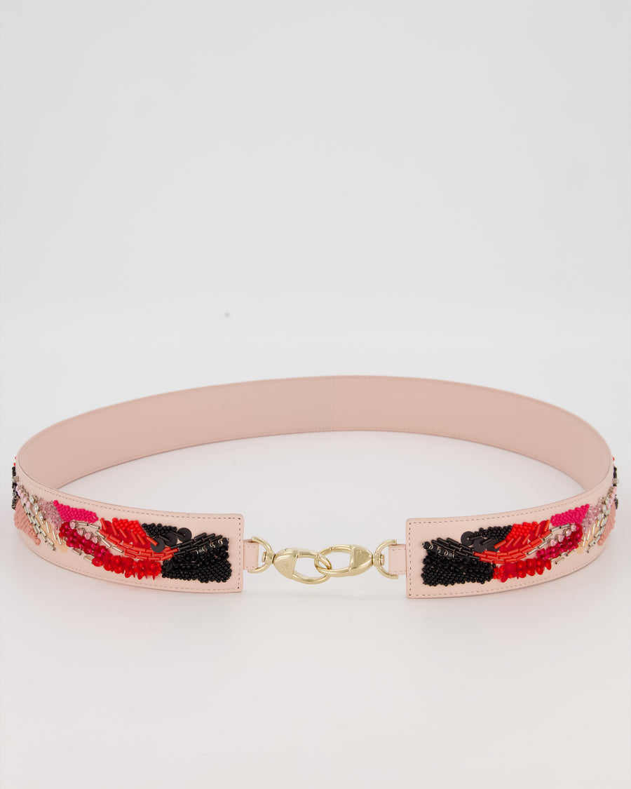 Christian Dior Pink Embellished Bag Strap