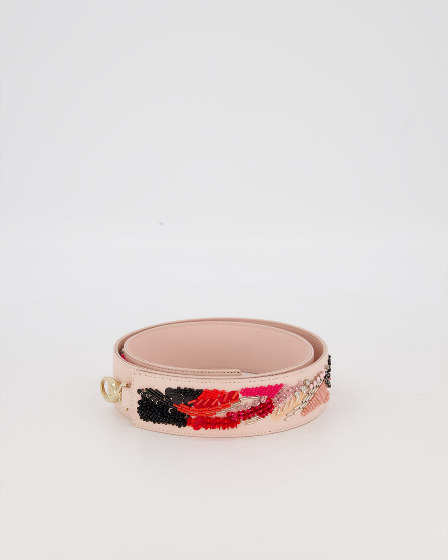 Christian Dior Pink Embellished Bag Strap