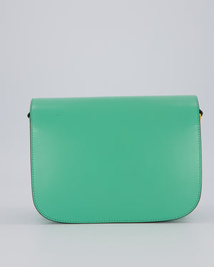 Gucci Horsebit 1955 Shoulder Bag in Mint Green Calfskin Leather with Gold Hardware