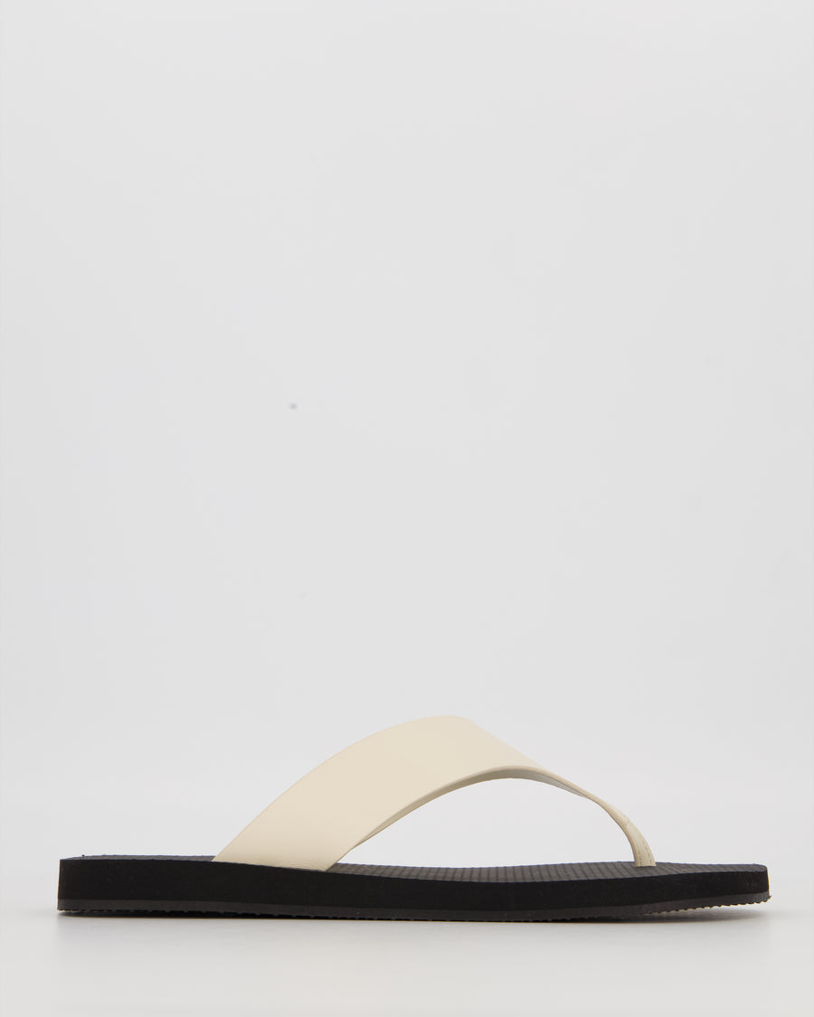 The Row Cream Dune Classic Leather Thong Sandals with Chunky Straps Size EU 39