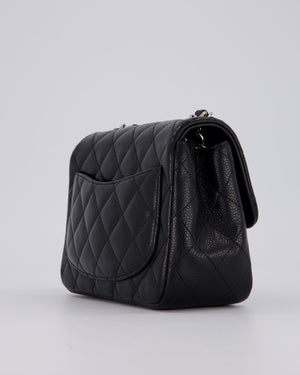 Chanel Black Mini Square Caviar Leather Silver Hardware