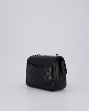 Chanel Black Mini Square Caviar Leather Silver Hardware