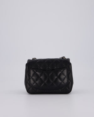 Chanel Black Mini Square Caviar Leather Silver Hardware