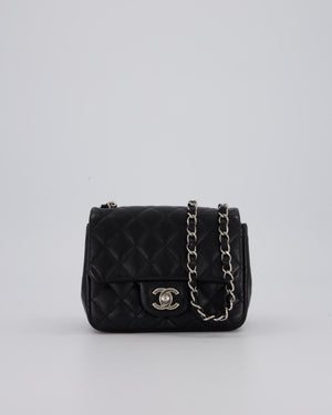 Chanel Black Mini Square Caviar Leather Silver Hardware