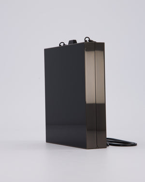 Yves Saint Laurent Black Acrylic Tuxedo Box Bag with Chain