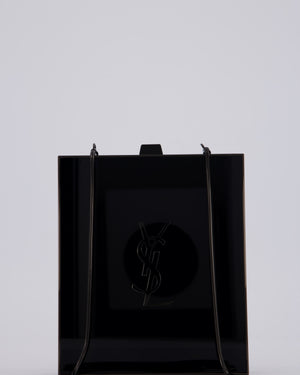 Yves Saint Laurent Black Acrylic Tuxedo Box Bag with Chain