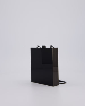 Yves Saint Laurent Black Acrylic Tuxedo Box Bag with Chain