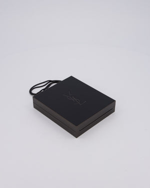 Yves Saint Laurent Black Acrylic Tuxedo Box Bag with Chain