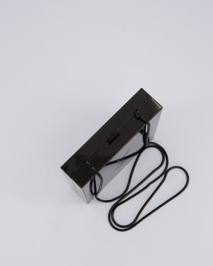 Yves Saint Laurent Black Acrylic Tuxedo Box Bag with Chain