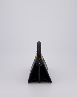 Fendi Black Long Lizard Peakaboo Iseeu Bag With Gold Hardware