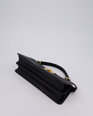 Fendi Black Long Lizard Peakaboo Iseeu Bag With Gold Hardware