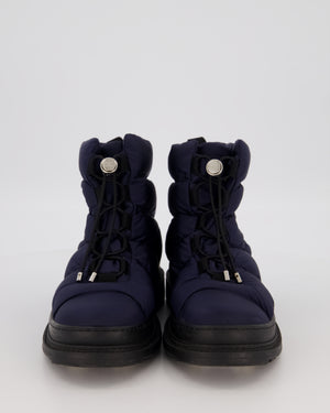 Chanel Navy Coco Neige Padded CC Boots Size EU 36