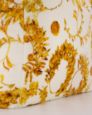 Chanel Paris-Greece Resort White and Orange Floral Print Terrycloth Beach Tote Bag With Matching Towel