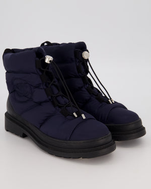 Chanel Navy Coco Neige Padded CC Boots Size EU 36