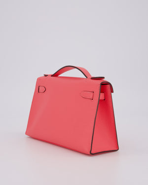 Hermès Kelly Pochette Bag in Rose Azalee Epsom Leather with Permabrass Hardware