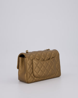Chanel Gold Caviar Mini Rectangular Bag with Champagne Gold Hardware