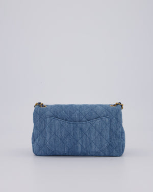 Chanel Quilted Denim Pearl Crush Bag with Gold Hardware