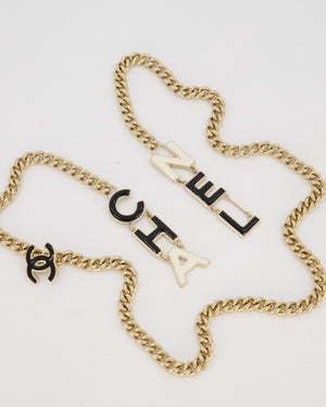 Chanel 22/A Gold CC Chain Logo Necklace