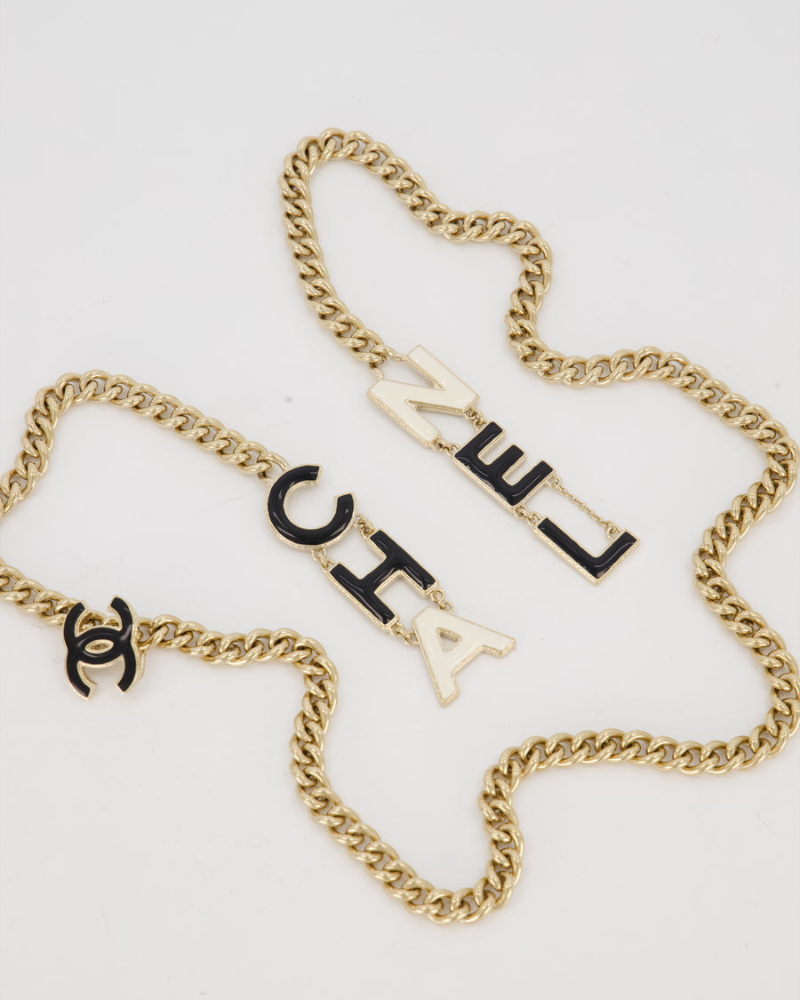 Chanel 22/A Gold CC Chain Logo Necklace