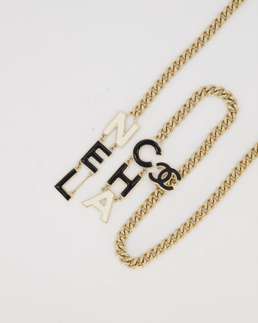 Chanel 22/A Gold CC Chain Logo Necklace