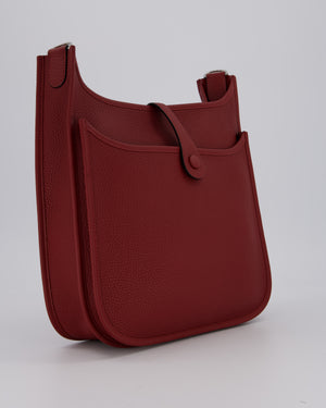 Hermès Evelyne III 29 Bag in Rouge H Clemence Leather with Palladium Hardware