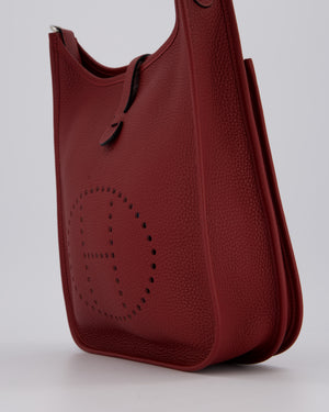 Hermès Evelyne III 29 Bag in Rouge H Clemence Leather with Palladium Hardware