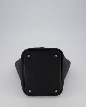 Hermès Picotin Lock 22 Bag in Noir Clemence Leather with Palladium Hardware
