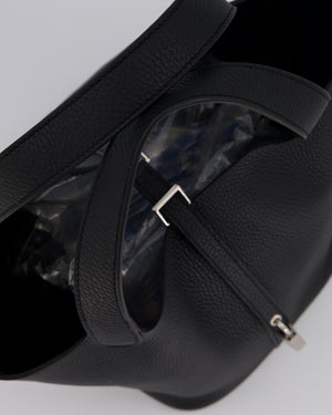 Hermès Picotin Lock 22 Bag in Noir Clemence Leather with Palladium Hardware