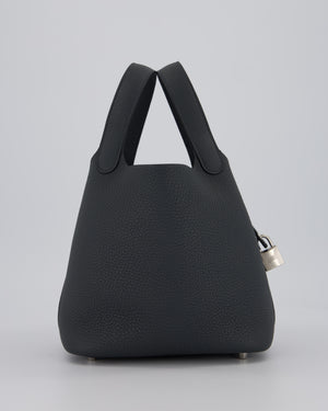 Hermès Picotin Lock 18 Bag in Ardoise Clemence Leather with Palladium Hardware