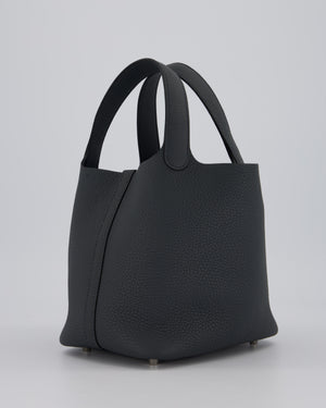 Hermès Picotin Lock 18 Bag in Ardoise Clemence Leather with Palladium Hardware